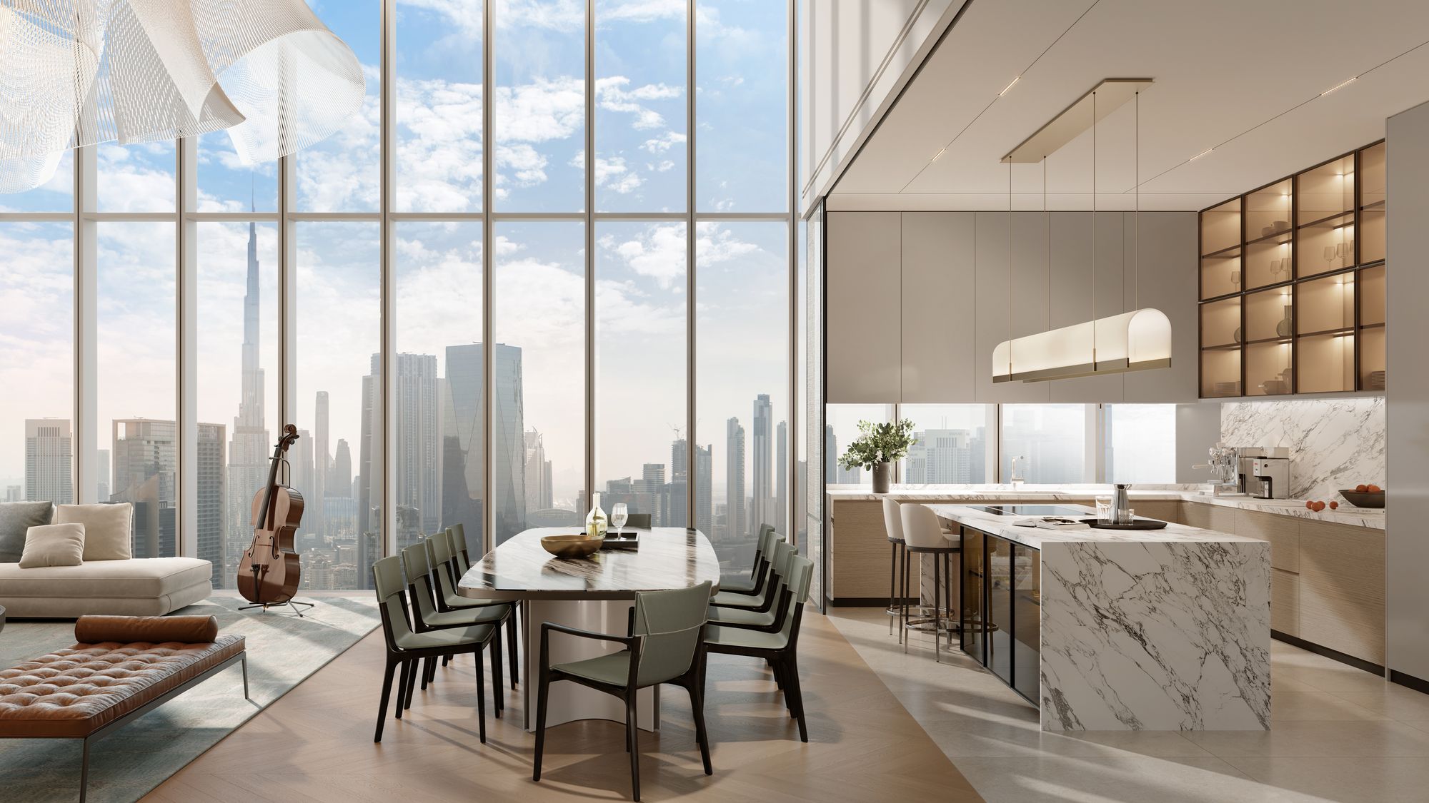 Elegant master suite in a Jumeirah Residences apartment