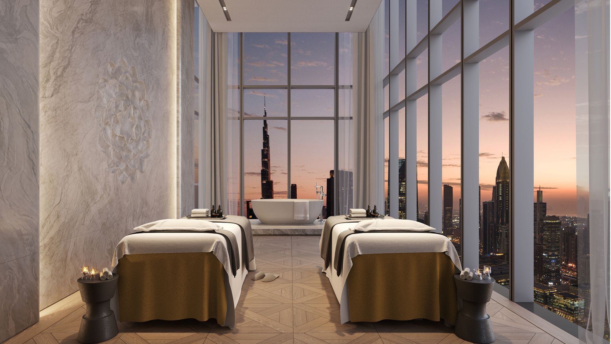 State-of-the-art gym with views at Jumeirah Residences Emirates Towers