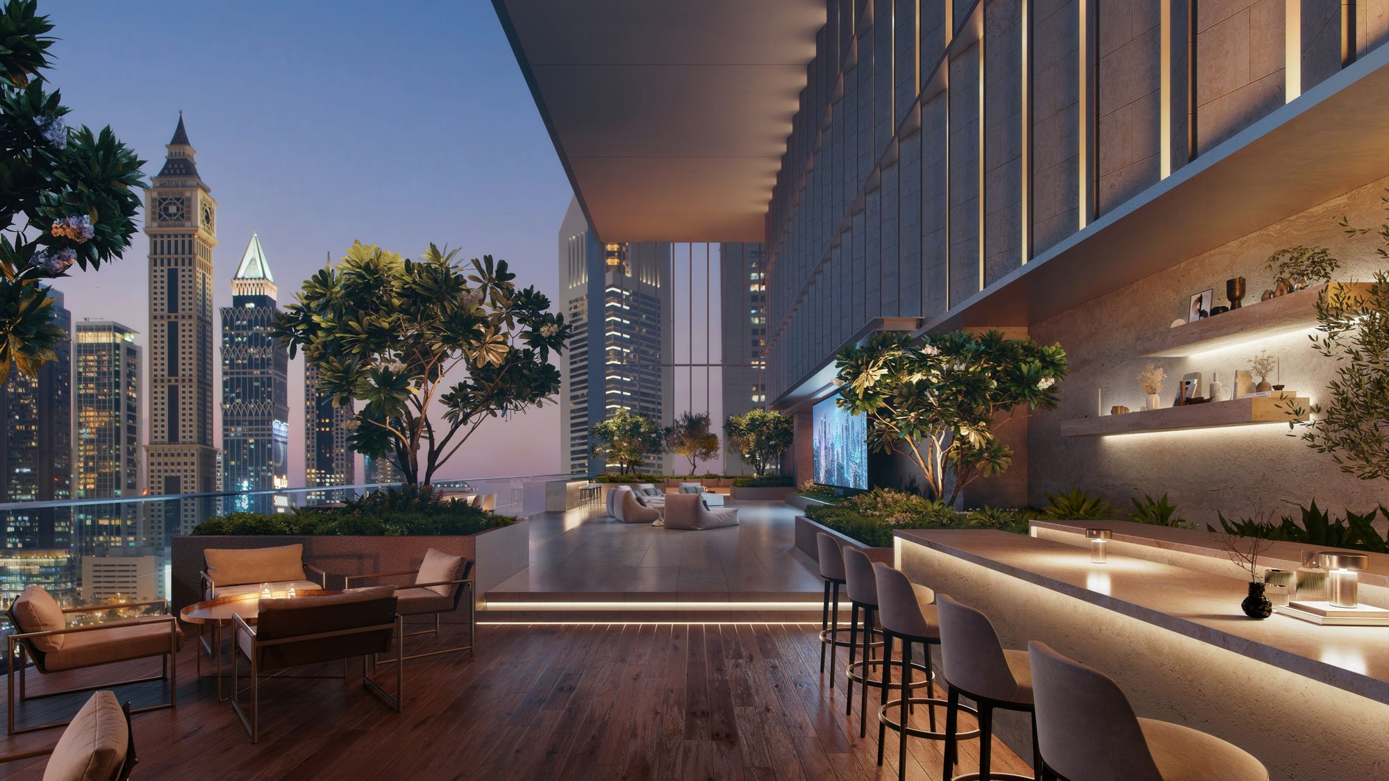 Jumeirah Residences building facade detail by Meraas