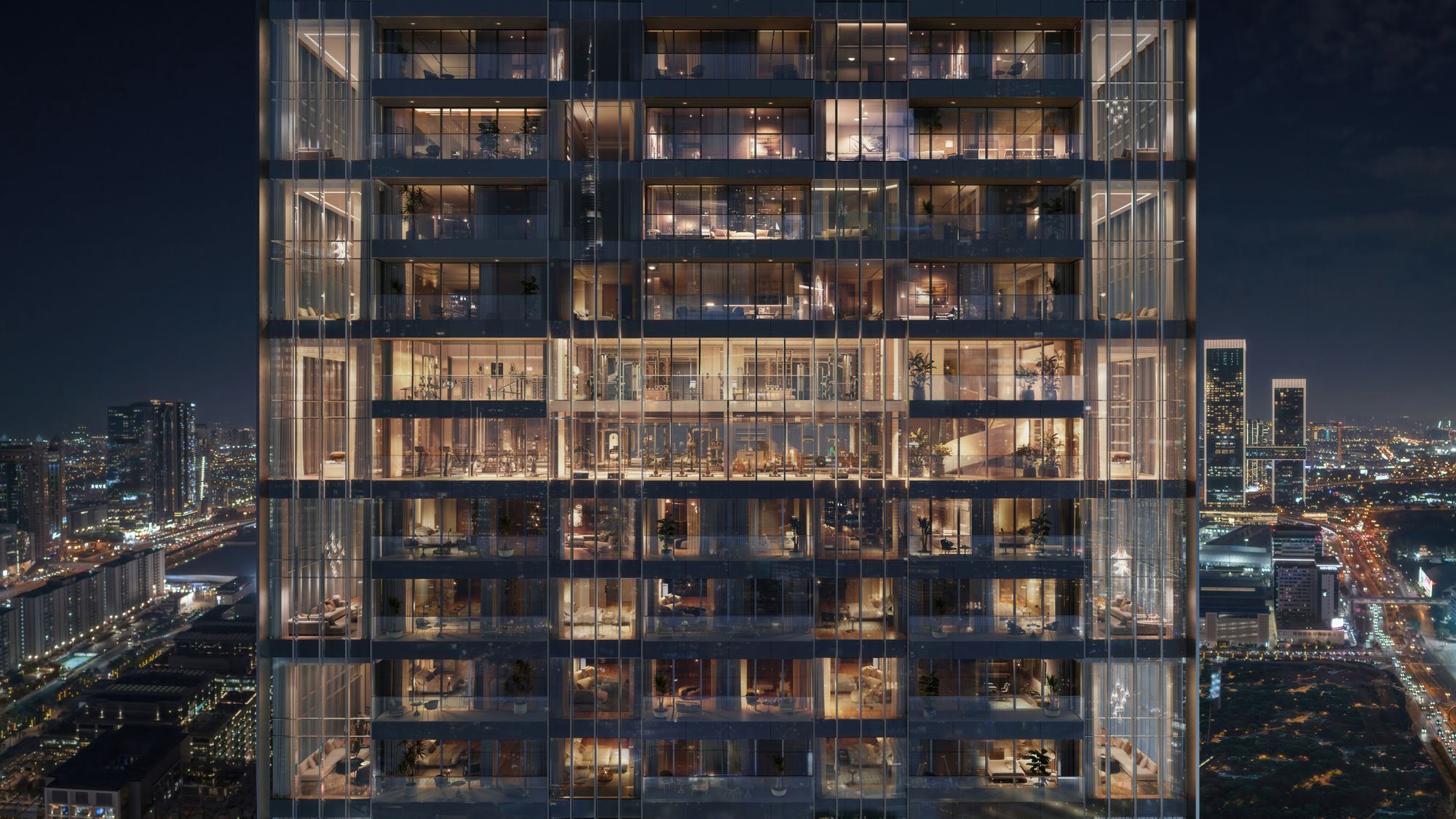 Map showing location of Jumeirah Residences Emirates Towers by Meraas in Dubai